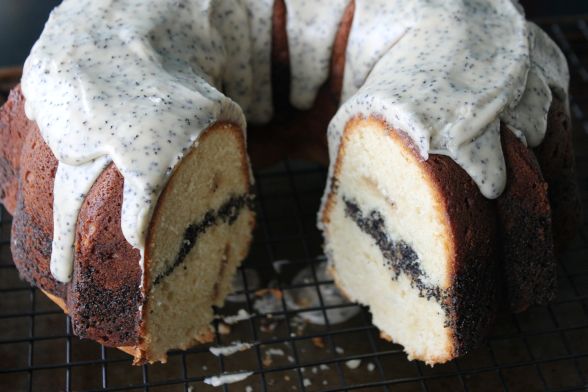 Poppy Seed Pound Cake with Brown Butter Glaze