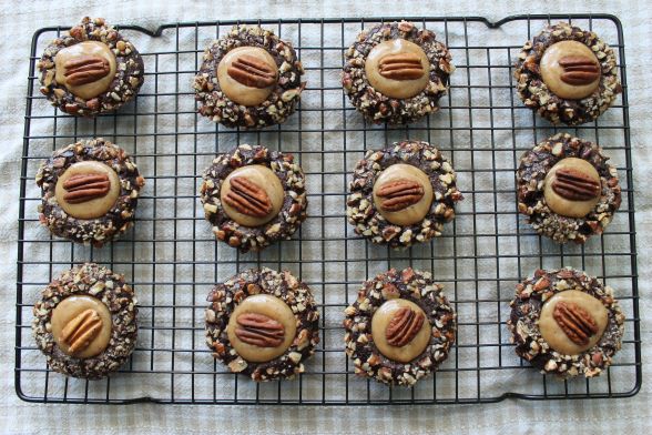 Turtle Thumbprint Cookies