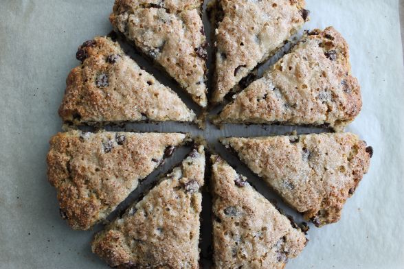 Oatmeal Peanut Butter Chocolate Chip Scones