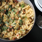 Creamy Bowtie Pasta with Kale and Sausage