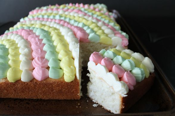 Easter Coconut Sheet Cake