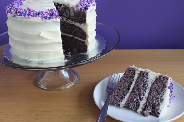 Ube Cake Slice