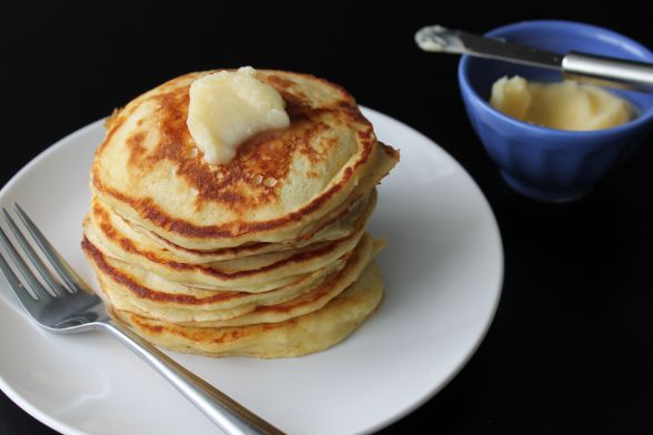 Orange Pancakes with Honey Butter