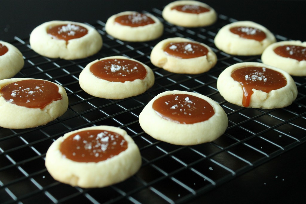 Salted Caramel Shortbread Thumbprints