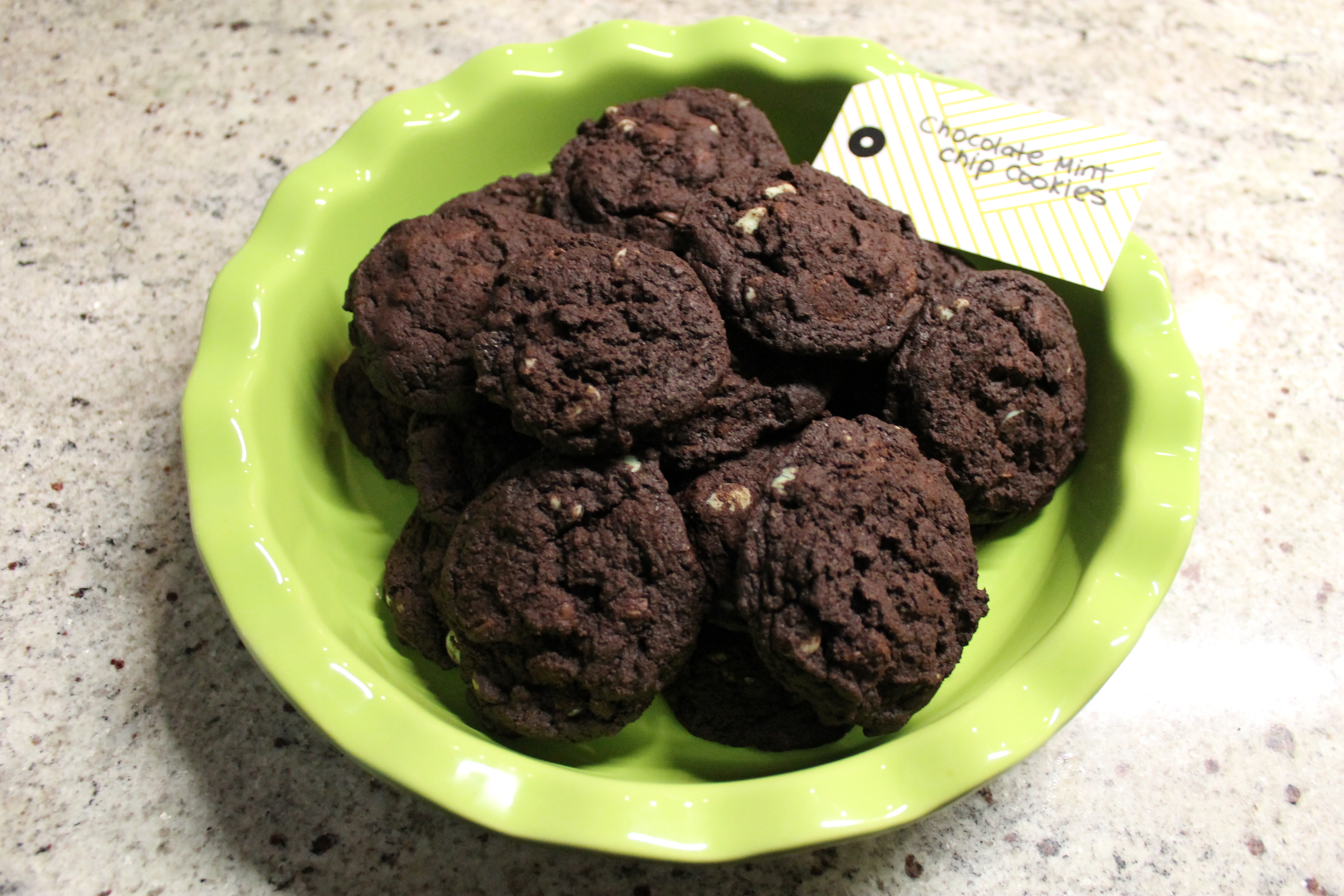 Chocolate Mint Chip Cookies