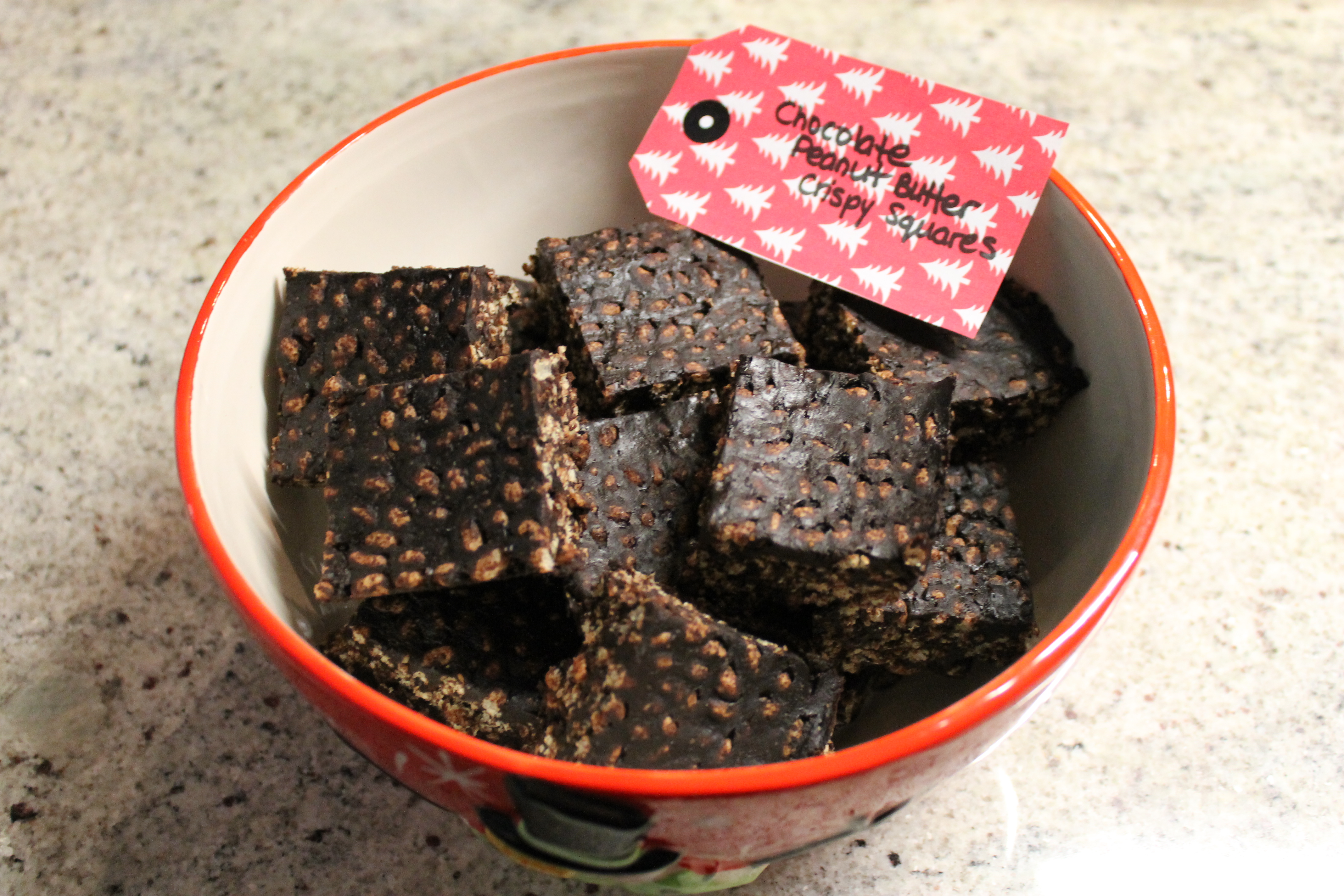 Chocolate Peanut Butter Crispy Squares