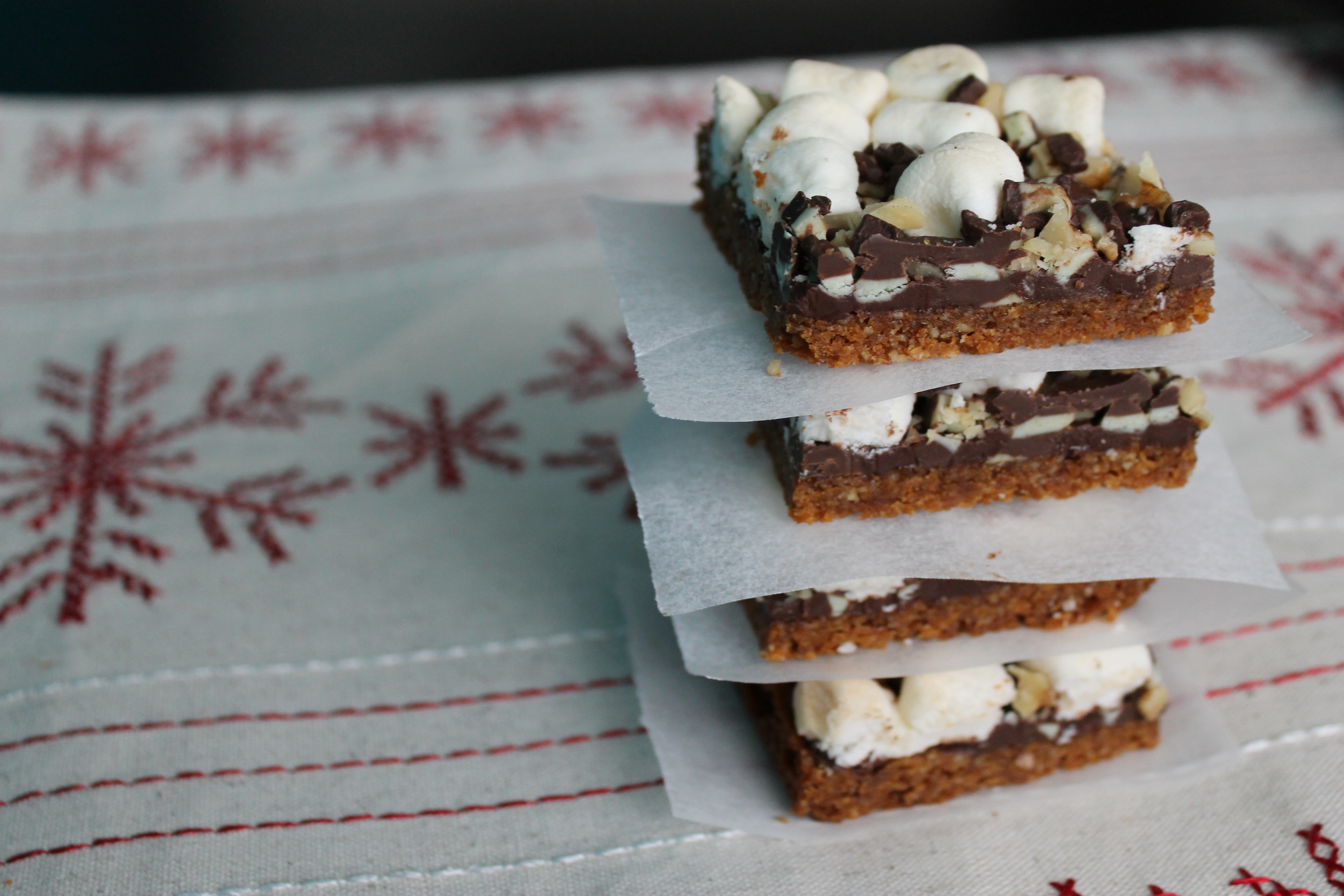 Mint Chocolate Chip Rocky Road Bars