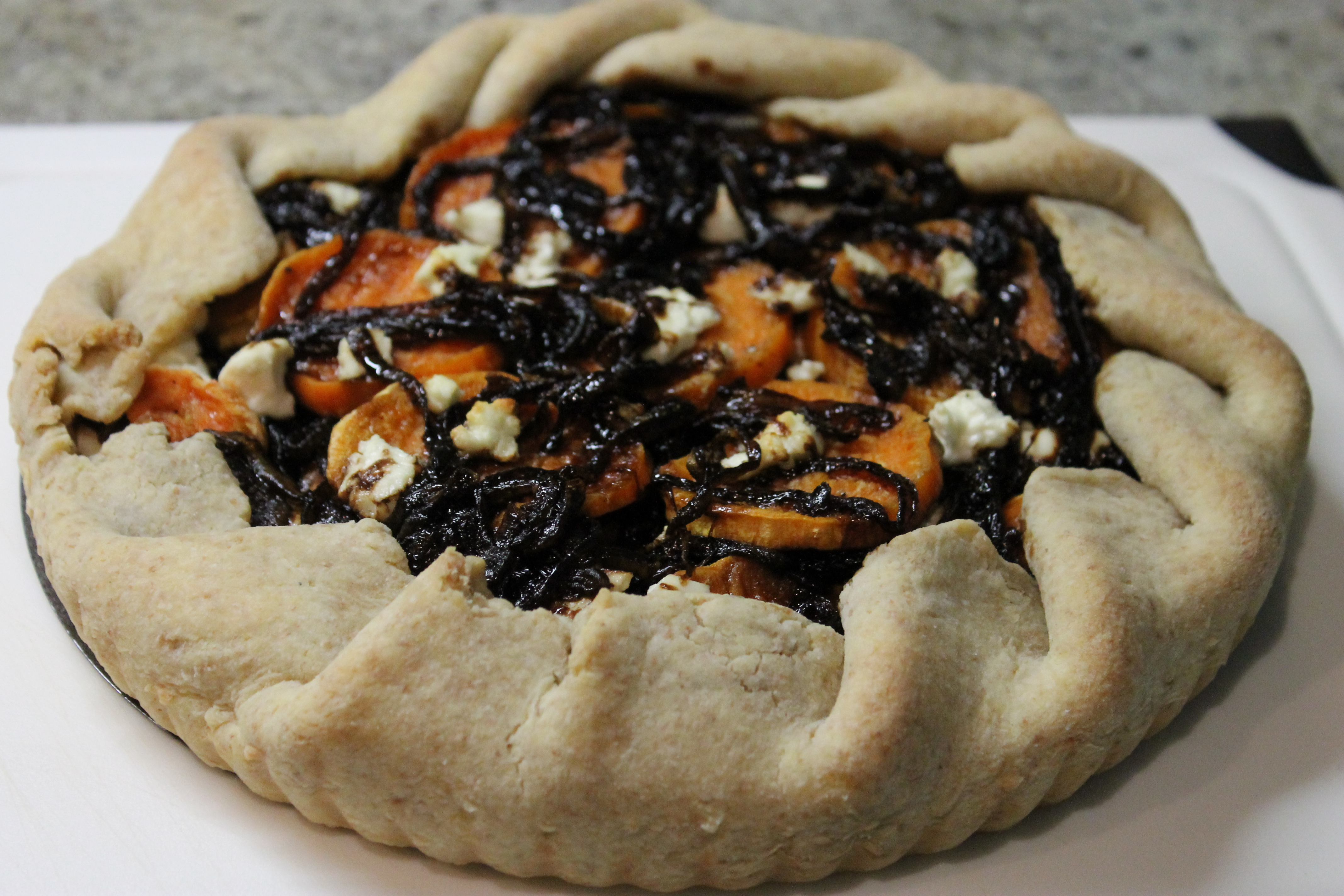 Sweet Potato, Balsamic Caramelized Onion & Goat Cheese Galette