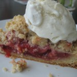 Strawberry Rhubarb Tart with Brown Butter Crumble