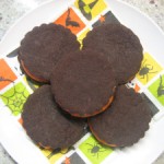 Chocolate Espresso Sandwich Cookies with White Chocolate Filling (Halloween Oreos!)