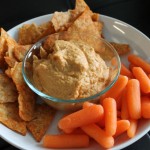Buffalo Wing Hummus + Superbowl Snacks