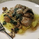 Spaghetti Squash with Turkey Meatballs