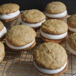 Baked Sunday Mornings: Brown Sugar Oatmeal Whoopie Pies with Maple Marshmallow Filling