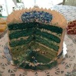 Turquoise Ombré Layer Cake + Nicole’s Baby Shower