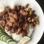 Sesame Chicken with Chili Lime Cashews