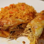 Chicken Enchiladas & Spanish Rice
